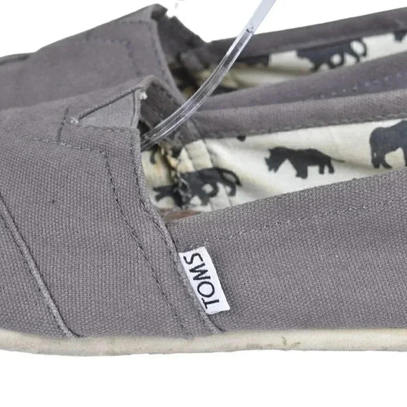 Tom Classic  Canvas Shoes Espadrilles Gray Size 9 - Picture 2 of 10
